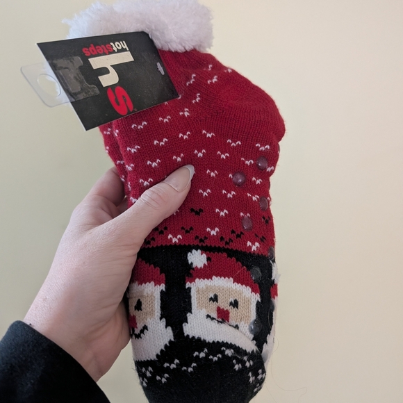 Red Santa Grip Socks One Size - Picture 2 of 6
